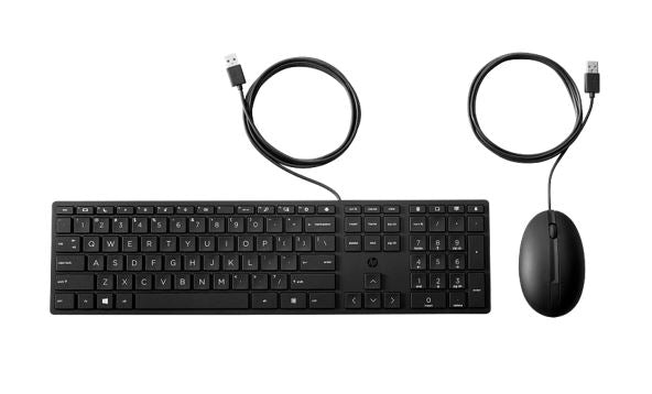 HP 320MK USB Wired Desktop Keyboard Mouse Combo Reduced-sized  Low-Profile Quiet Keys PlugPlay fo... - Image 2
