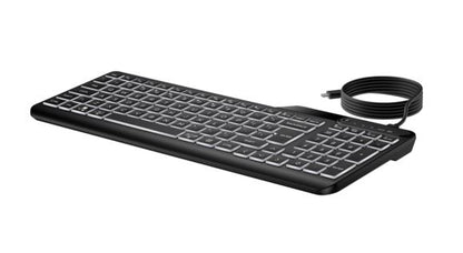 HP 405 Multi-Device Backlit Wired Keyboard Removable USB-C® cable with USB-A Slim Full-size Numpa... - Image 2