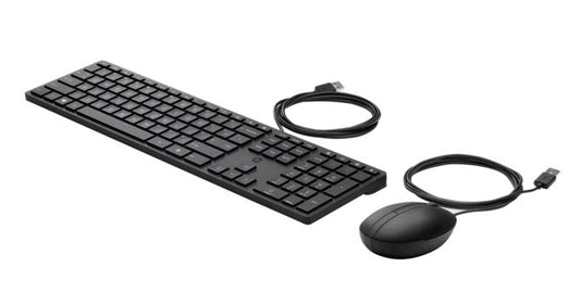 HP 320MK USB Wired Desktop Keyboard Mouse Combo Reduced-sized  Low-Profile Quiet Keys Easy Clean...