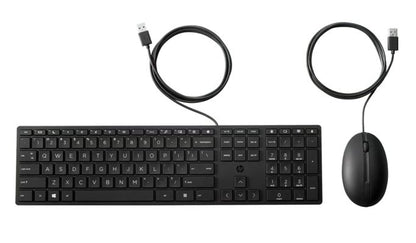 HP 320MK USB Wired Desktop Keyboard Mouse Combo Reduced-sized  Low-Profile Quiet Keys Easy Clean... - Image 2