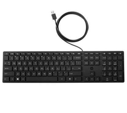 HP Wired 320K Full-Sized Keyboard - Compatible with Windows 10, Desktop PC, Laptop, Notebook USB...
