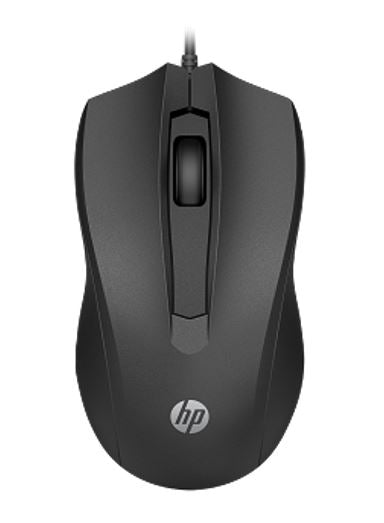 HP Wired Desktop 100 Mouse 1200dpi 3 Buttons Wired USB-A Connector Precise Red Optical Sensor 1.2...