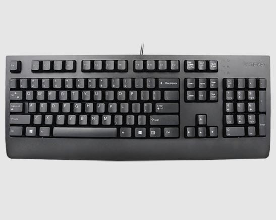 LENOVO Preferred Pro II USB Keyboard Black 3-zone layout Plunger domed switch keys Adjustable til...