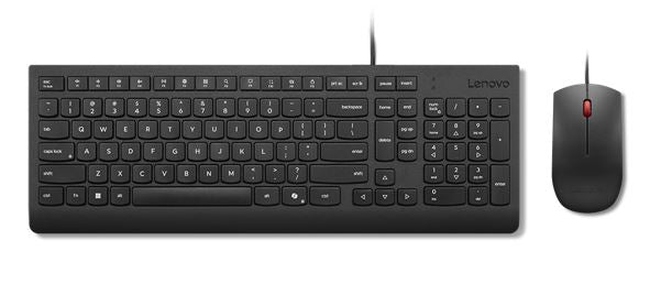 Lenovo Universal Wired USB Keyboard Mouse Combo Adjustable Tilt Leg Spill Resistant Copilot Keybo...