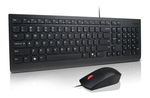 Lenovo Universal Wired USB Keyboard Mouse Combo Adjustable Tilt Leg Spill Resistant Copilot Keybo... - Image 2