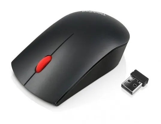 LENOVO Essentials Compact Wireless Mouse - 2.4 GHz Wireless via Nano USB, 1000 DPI, Optical senso...