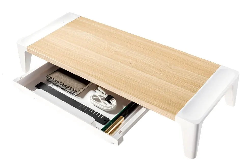mbeat® activiva Eroglife Monitor Stand Riser with Storage Drawer -  Ergonomic Design, Reduces Eye...