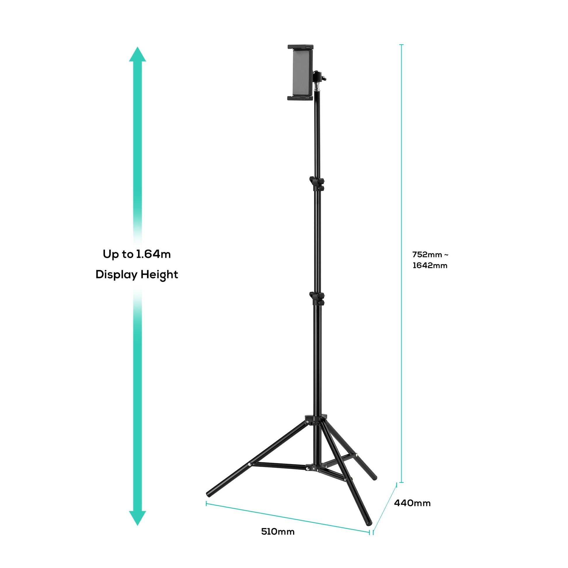 mbeat® activiva Universal Table and Smartphone Tripod foldable, lightweight, easy-to-use height-a... - Image 2