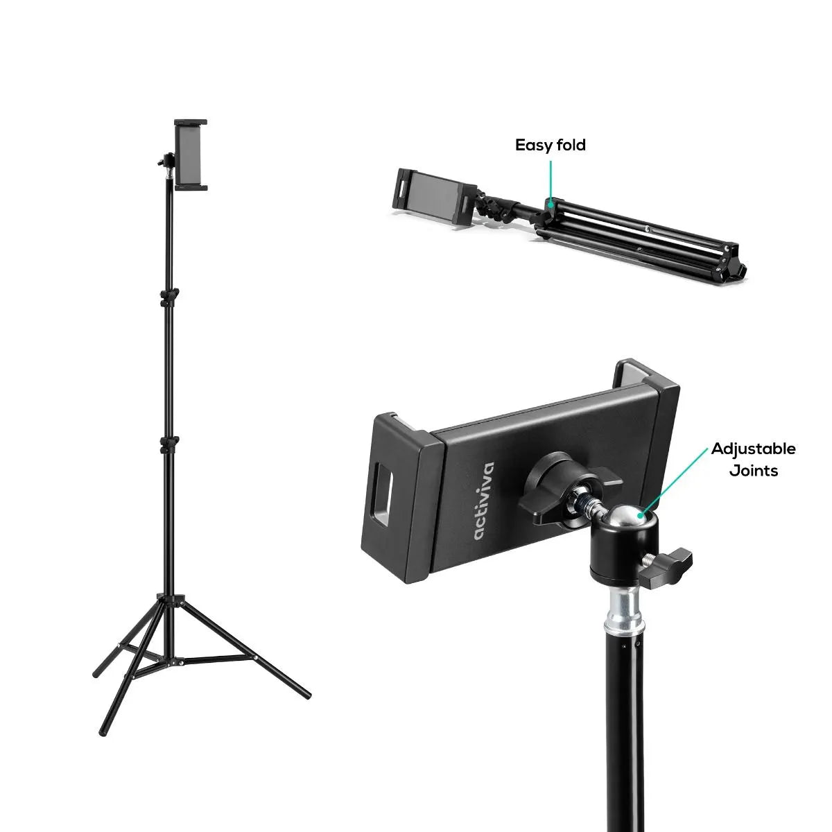 mbeat® activiva Universal Table and Smartphone Tripod foldable, lightweight, easy-to-use height-a... - Image 3