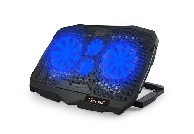Oxhorn Laptop Cooling Stand High Adjustable 4 High Adjustable Angles 4 Silent Fans 2xUSB 2.0 Port... - Image 2