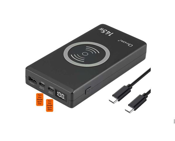 Oxhorn USB C PD Laptop Power Bank 145w 20,000mAh 2 USB-C 1 USB-A  Wireless Charge PD3.0 QC4.0 for... - Image 2