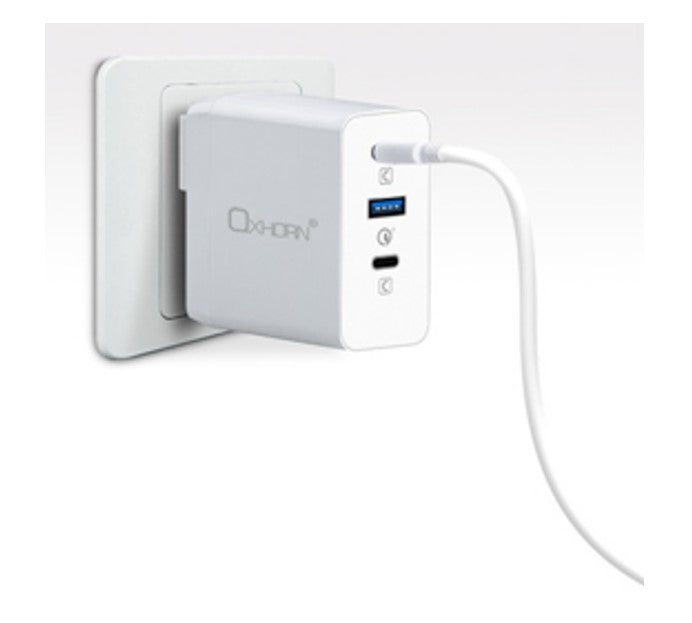 Oxhorn 100W USB GaN Type-C fast Charger, 2x USB-C, 1x USB-A Fast Charger - Notebook Accessories - Image 2