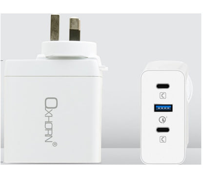 Oxhorn 100W USB GaN Type-C fast Charger, 2x USB-C, 1x USB-A Fast Charger - Notebook Accessories - Image 3
