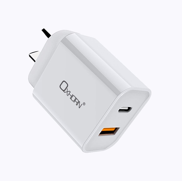 Oxhorn USB Type-C and Type-A 3.0 Quick Charge 20W Charger - Notebook Accessories
