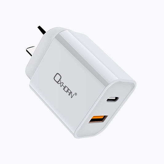 Oxhorn USB Type-C and Type-A 3.0 Quick Charge 20W Charger - Notebook Accessories