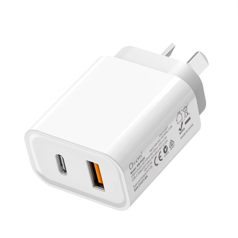 Oxhorn USB Type-C and Type-A 3.0 Quick Charge 20W Charger - Notebook Accessories - Image 2