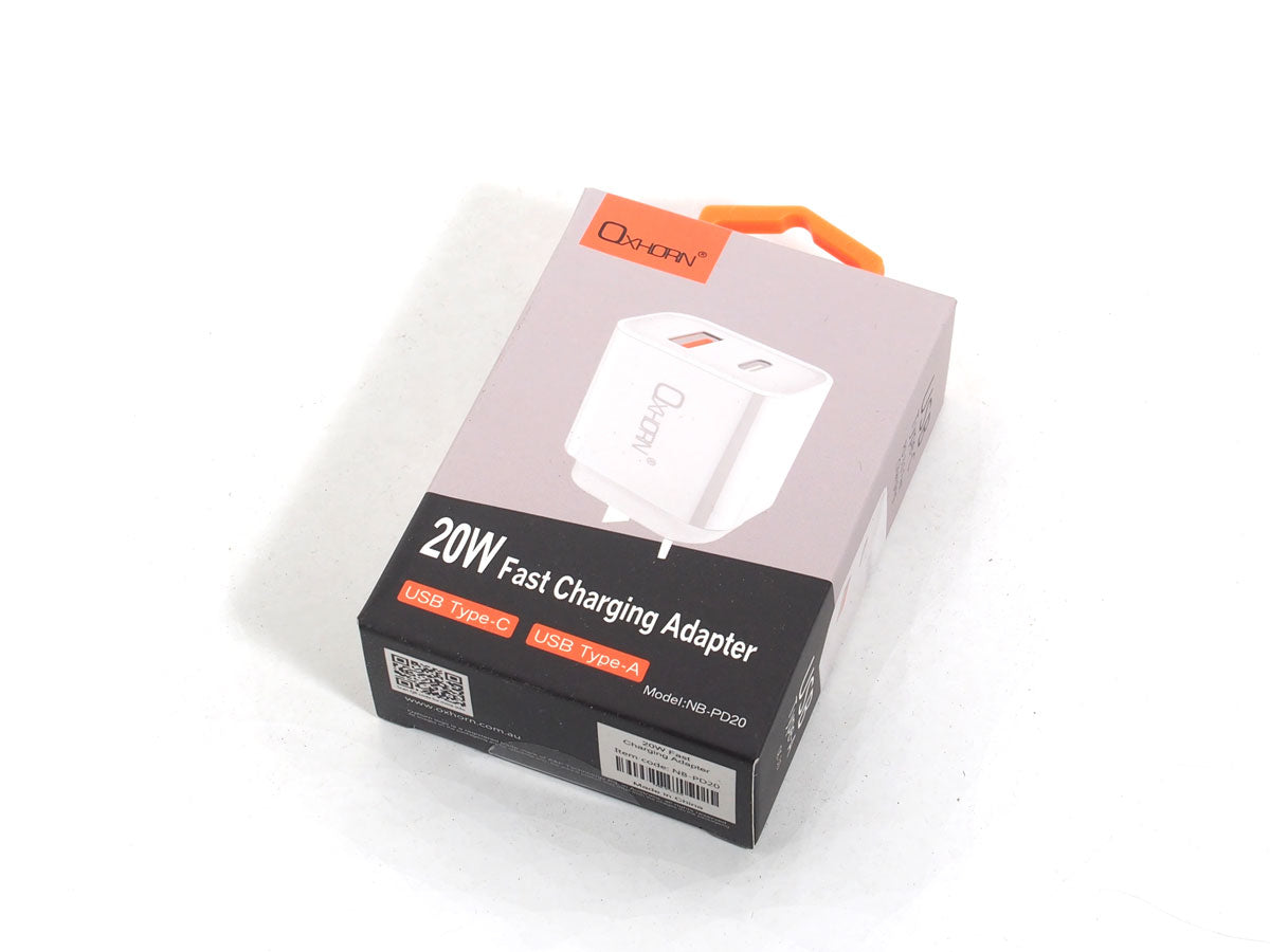 Oxhorn USB Type-C and Type-A 3.0 Quick Charge 20W Charger - Notebook Accessories - Image 3