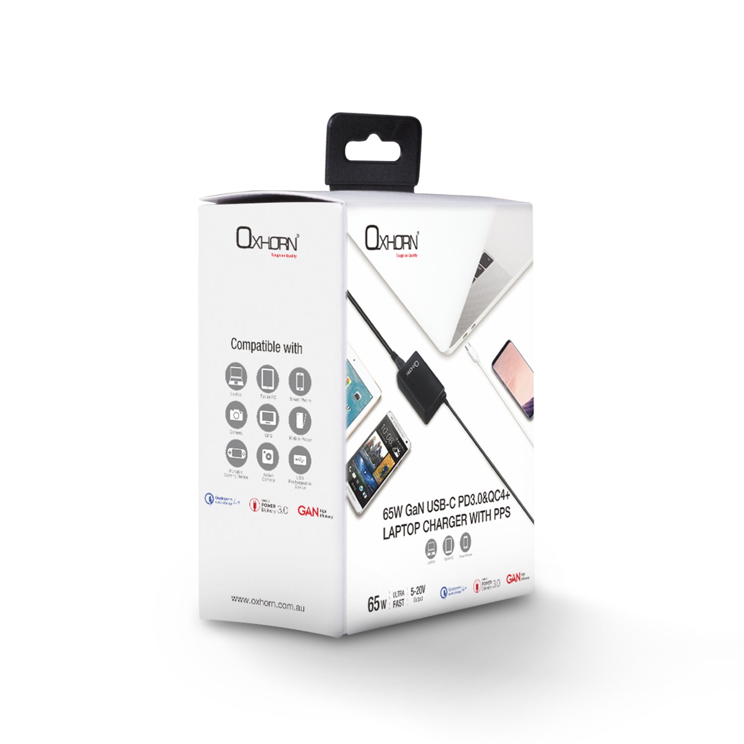 Oxhorn 65W AC Power Adapter USB-C Charger Power Delivery for Lenovo HP Dell Asus USB-C Laptop Tab... - Image 4