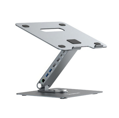 Simplecom CHT660 Adjustable Aluminium Laptop Stand with 6-Port USB-C Docking Station Dual 4K HDMI... - Image 3