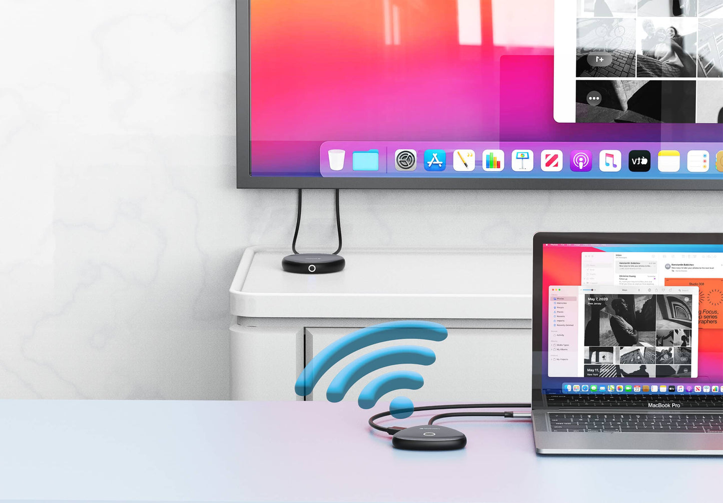 Verbatim 4K Wireless USB-C HDMI Adapter Dongle -Share My Screen Mirror Image. Compact and Ultra P... - Image 3