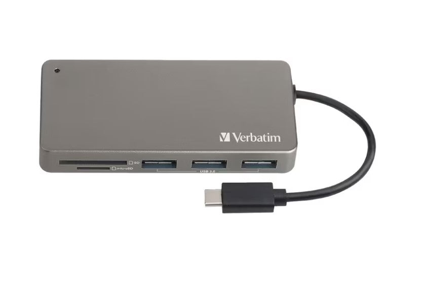 Verbatim USB-C 3.2 Gen 1 Type C Hub / SD, SDHC, SDXC, microSD, microSDHC, and microSDXC Card Read...