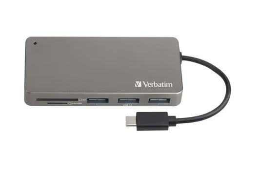 Verbatim USB-C 3.2 Gen 1 Type C Hub / SD, SDHC, SDXC, microSD, microSDHC, and microSDXC Card Read...