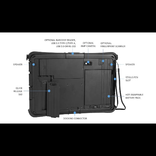 DURABOOK U11, 11.6' FHD, Intel® Core™ i5-1230U, Windows 11, 8GB RAM, 256GB PCIe SSD,Wi-Fi 6E, Blu... - Image 2