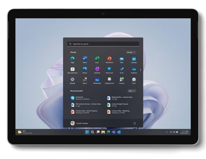Microsoft Surface Go 4 Tablet TOUCH 10.5' Intel N200 8GB LPDDR5 64GB UFS Intel UHD Graphics WIFI BT WIN11P Platinum 2 YR WTY -EU required