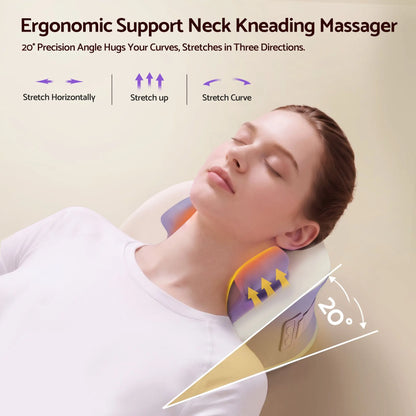 Livemor Neck & Shoulder Massage Pillow with Heat, Cordless 4D Kneading Massager for Home & Office - Image 5