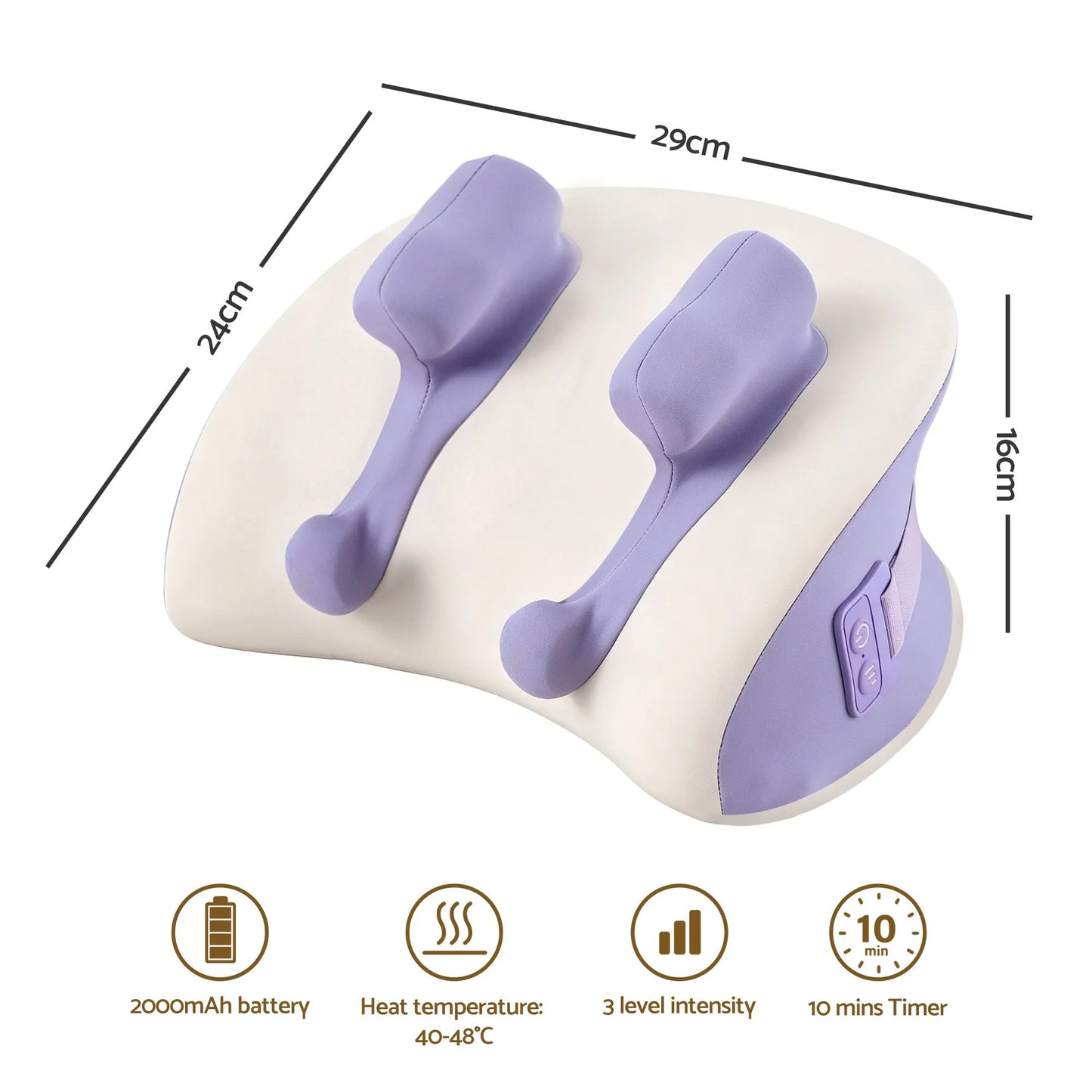 Livemor Neck & Shoulder Massage Pillow with Heat, Cordless 4D Kneading Massager for Home & Office - Image 8