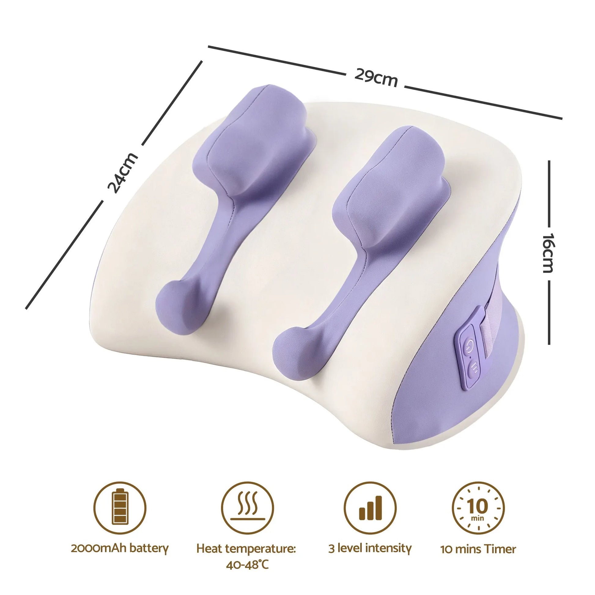 Livemor Neck & Shoulder Massage Pillow with Heat, Cordless 4D Kneading Massager for Home & Office - Image 8