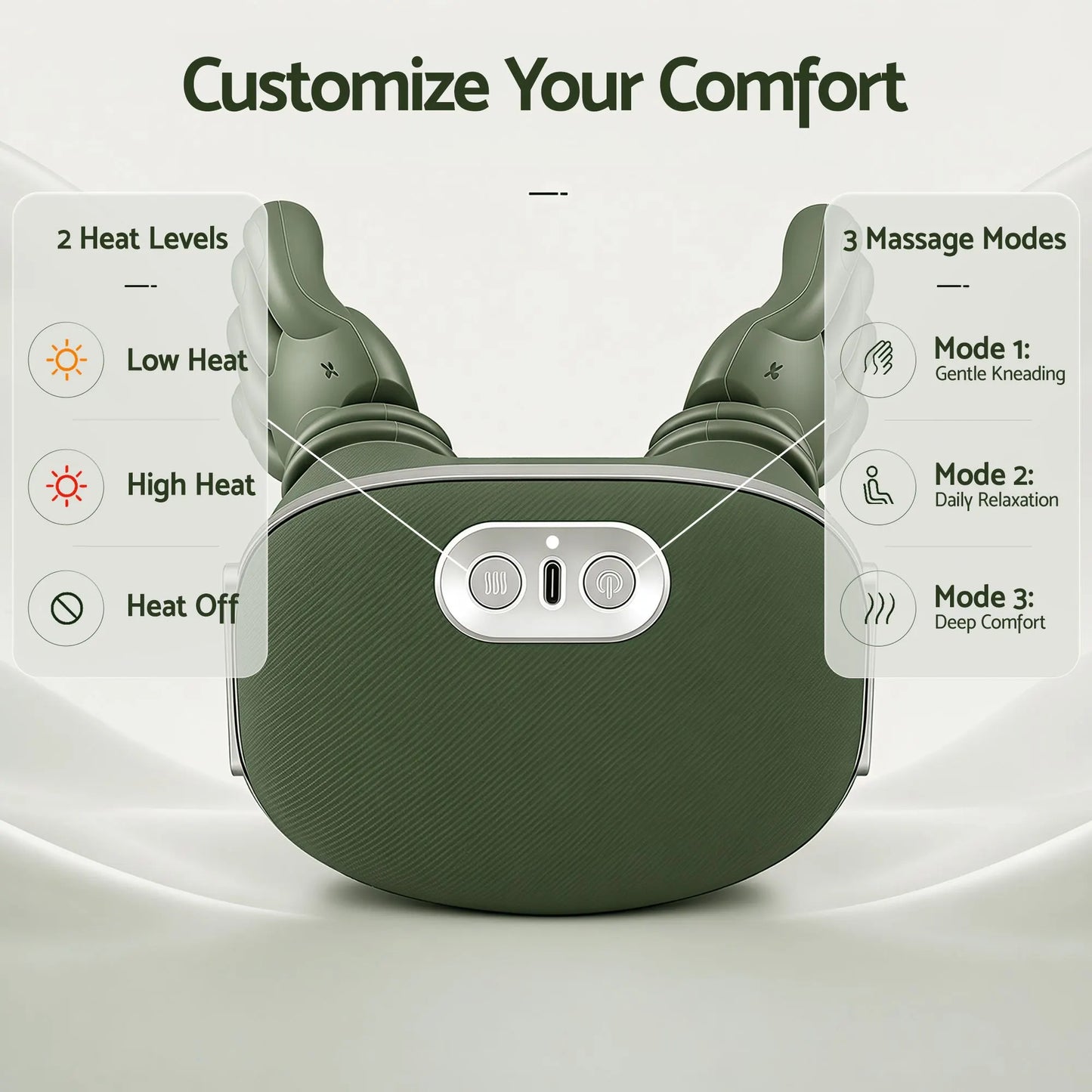 Livemor Electric Neck Massager with Heat for Shoulder,Back Wireless Massage | 4D Shiatsu Kneading Massager with Heat, Cordless Portable Muscle Relaxer, Soothes Shoulder Tension for Home, Office, and Car - Image 6