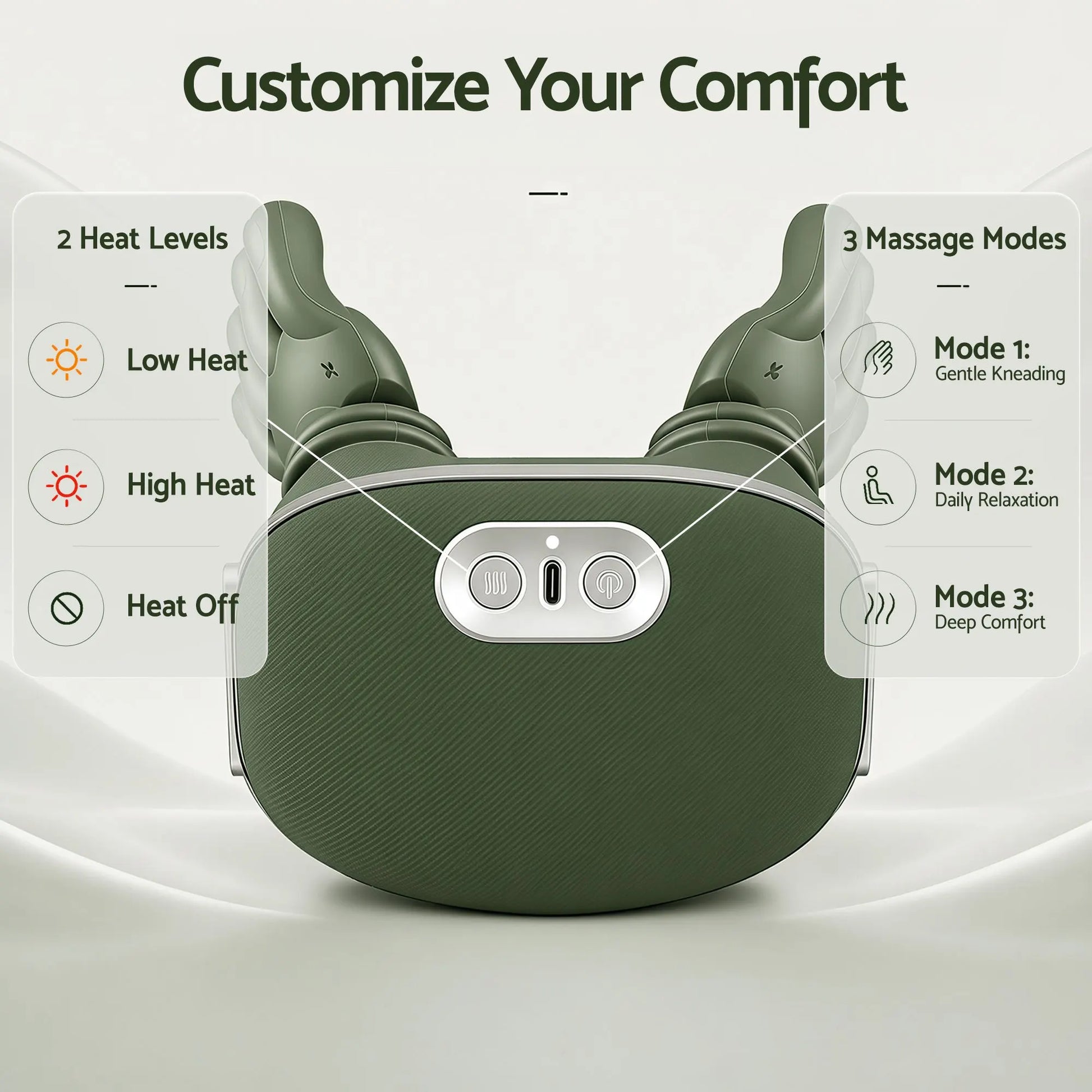 Livemor Electric Neck Massager with Heat for Shoulder,Back Wireless Massage | 4D Shiatsu Kneading Massager with Heat, Cordless Portable Muscle Relaxer, Soothes Shoulder Tension for Home, Office, and Car - Image 6