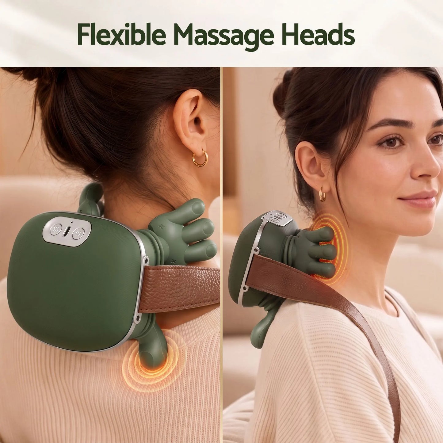 Livemor Electric Neck Massager with Heat for Shoulder,Back Wireless Massage | 4D Shiatsu Kneading Massager with Heat, Cordless Portable Muscle Relaxer, Soothes Shoulder Tension for Home, Office, and Car - Image 8