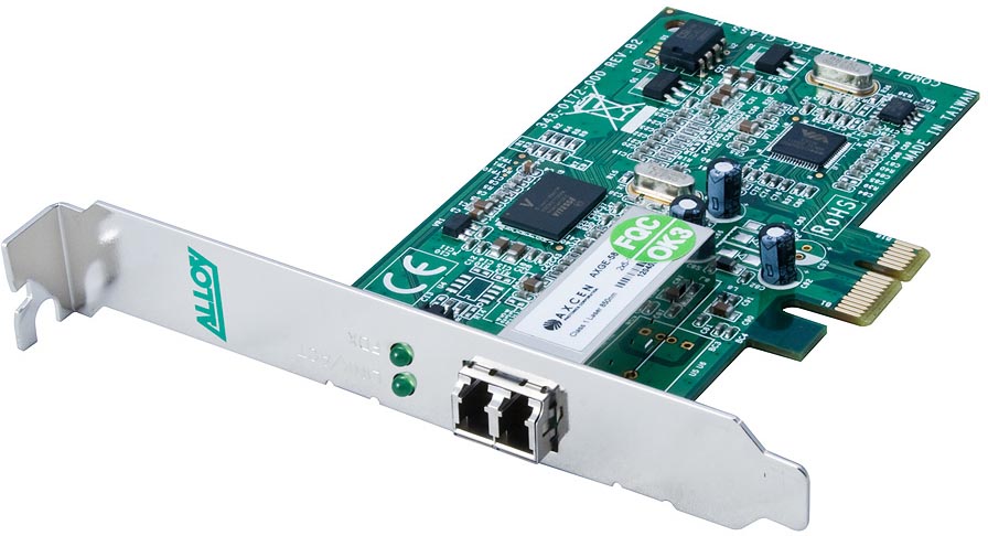 Alloy AN1000ELC  PCI-E 1000Mb Multimode (LC) Fibre Network Adapter. 2Km - Network - Consumer