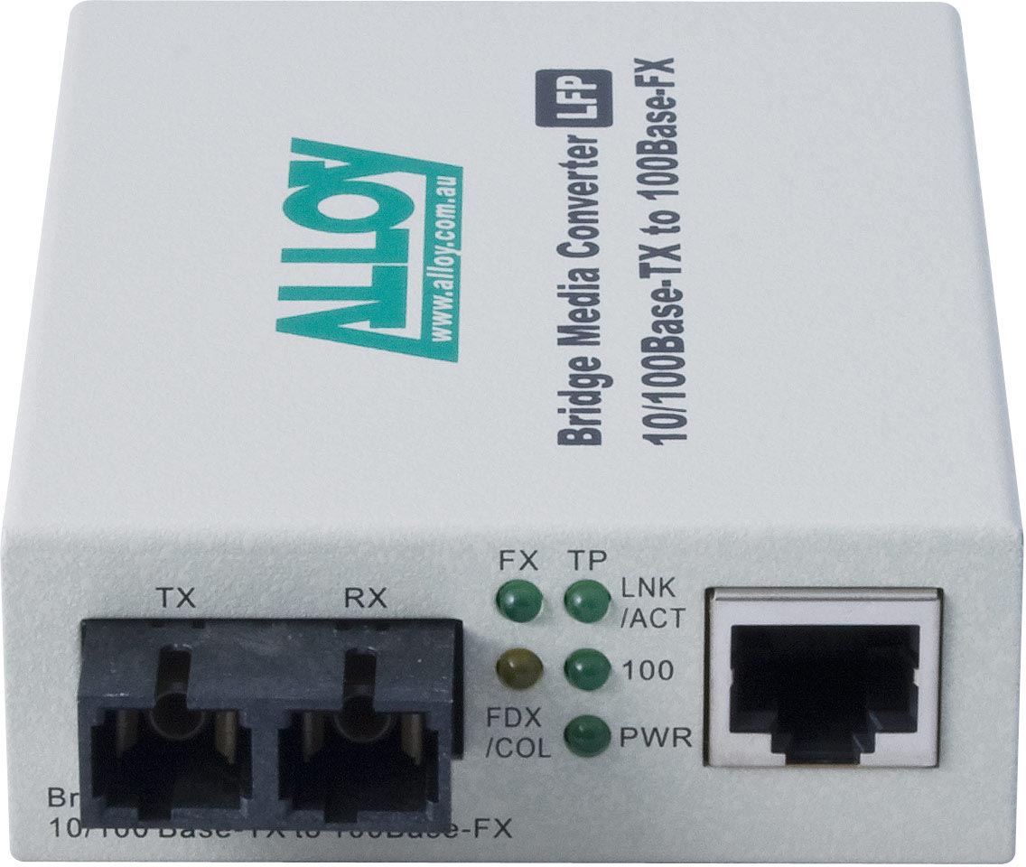 Alloy FCR200SC 10/100Base-TX to 100Base-FX Multimode Fibre (SC) Converter with LFP via FEF or FM.... - Image 2