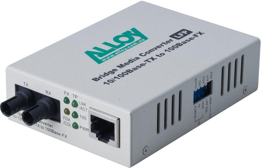 Alloy FCR200ST 10/100Base-TX to 100Base-FX Multimode Fibre (ST) Converter with LFP via FEF or FM....