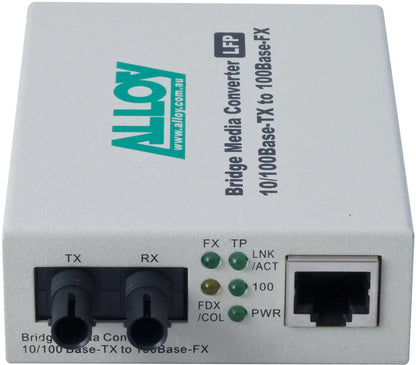 Alloy FCR200ST 10/100Base-TX to 100Base-FX Multimode Fibre (ST) Converter with LFP via FEF or FM.... - Image 2
