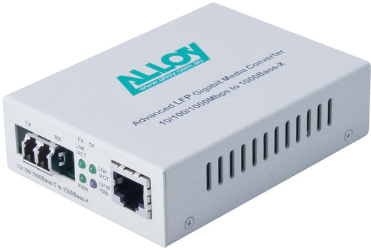 Alloy GCR2000LC 10/100/1000Base-T to Gigabit Fibre (LC) Converter with LFP via FEF or FM. 220m or...