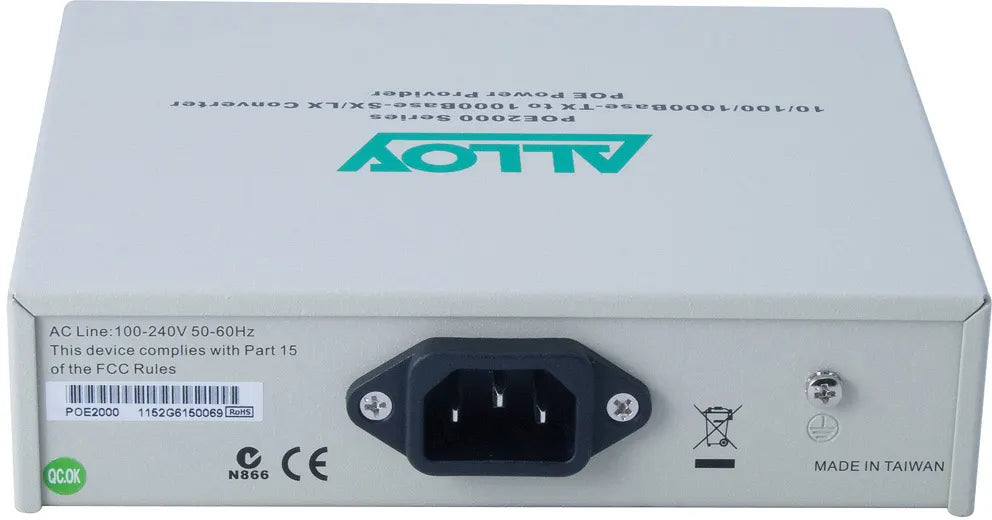 Alloy POE2000LC.10 10/100/1000Base-T PoE RJ-45 to 1000Base-LX SingleMode (LC). Wavelength: 1310nm... - Image 3