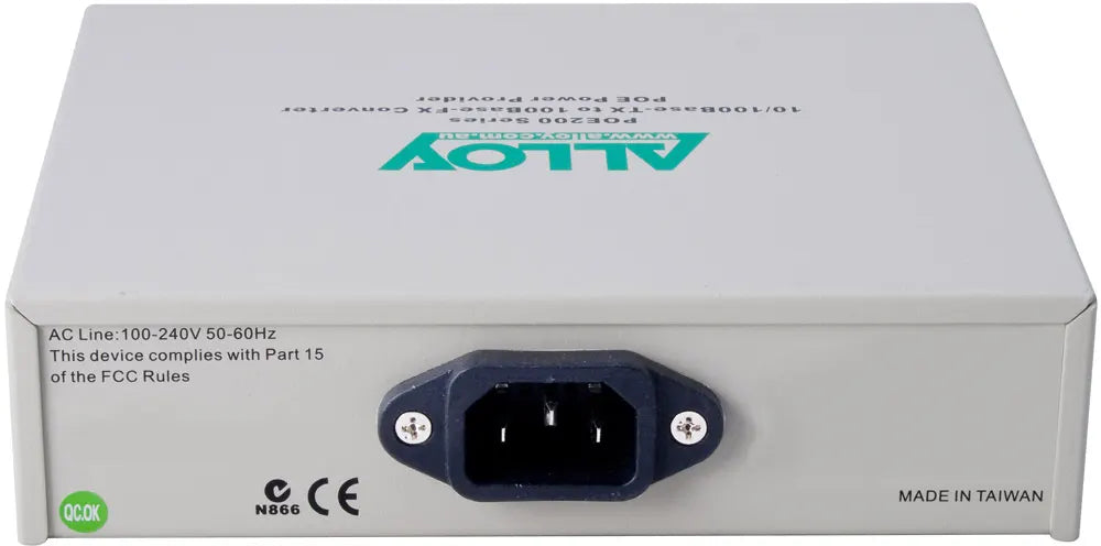 Alloy POE200LC 10/100Base-TX to 100Base-FX Multimode Fibre (LC) Converter, provides PoE power (RJ... - Image 3