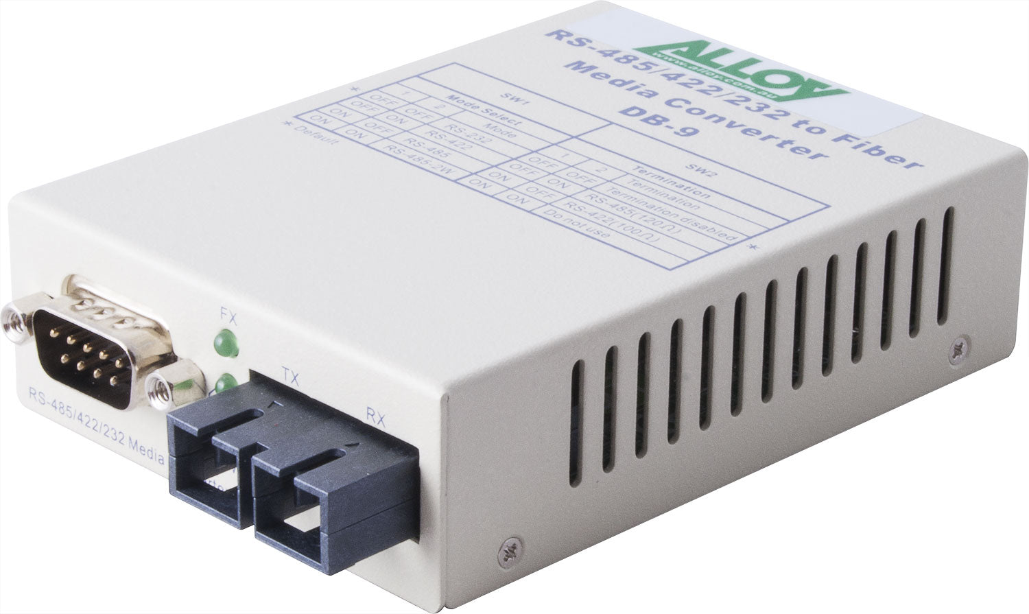 Alloy SCR460SC-1 RS-232/422/485 Serial DB-9 to Multimode Fibre Converter. Max. range 2Km - Networ... - Image 2