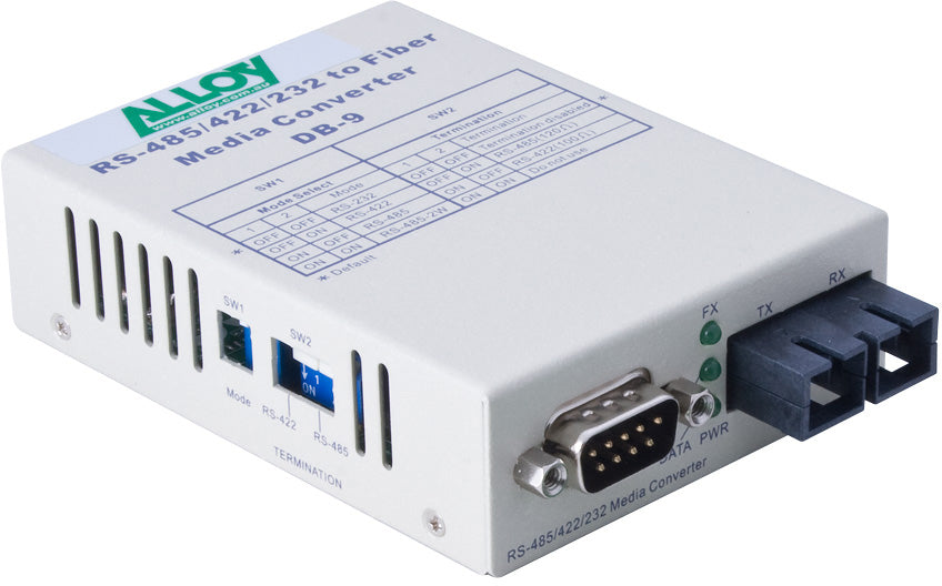 Alloy SCR460SC-3 RS-232/422/485 Serial DB-9 to Single Mode Fibre Converter. Max. range 20Km - Net...