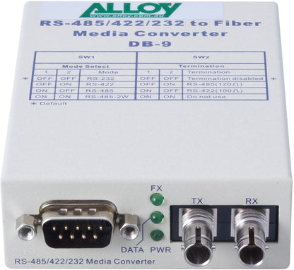 Alloy SCR460ST-3  RS-232/422/485 Serial DB-9 to Single Mode Fibre Converter. Max. range 20Km - Ne... - Image 2