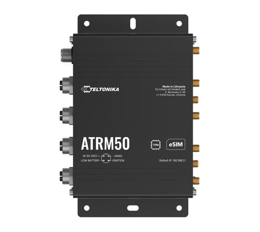 Teltonika ATRM50 5G Router for Transportation, Ultra-High Cellular Speeds, M12 CONNECTORS, DUAL S...