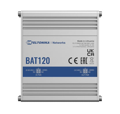 Teltonika Uninterruptable Power Supplies, Two 4-pin DC ports Power Supply, DIN rail and surface m...