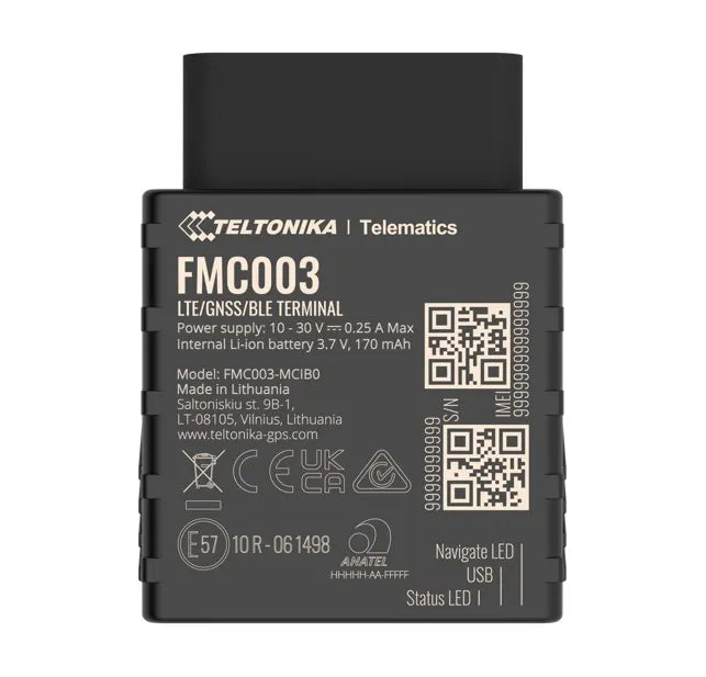 Teltonika FMC003 Advanced Plug and Track Real-Time Tracking Terminal with GNSS, GSM and Bluetooth...
