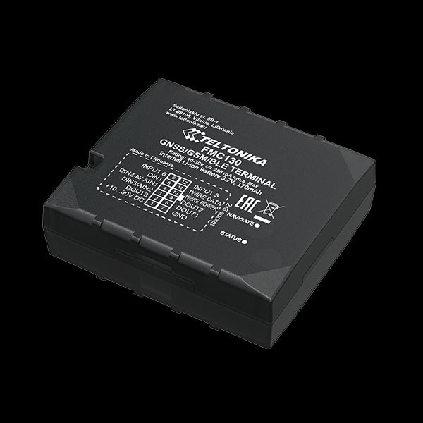 Teltonika Hard Wired Fleet Management System - High Gain GNSS and IoT/GSM Antennas, Internal Back...