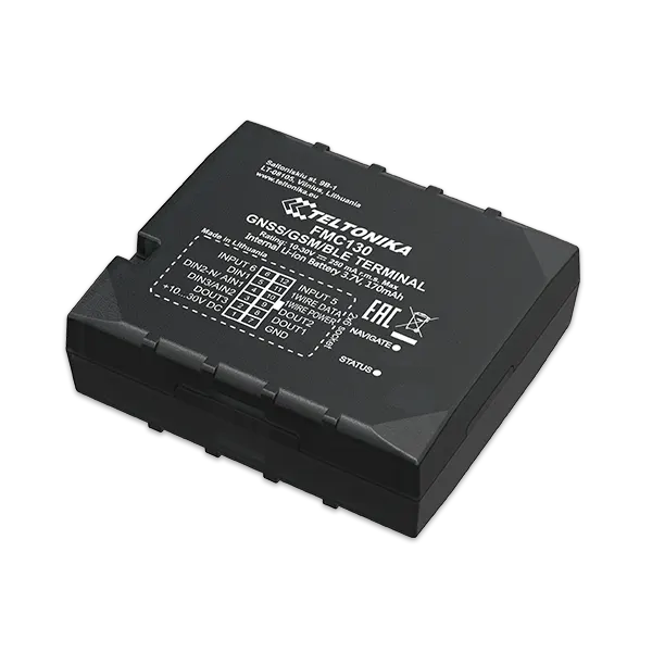 Teltonika Hard Wired Fleet Management System - High Gain GNSS and IoT/GSM Antennas, Internal Back...
