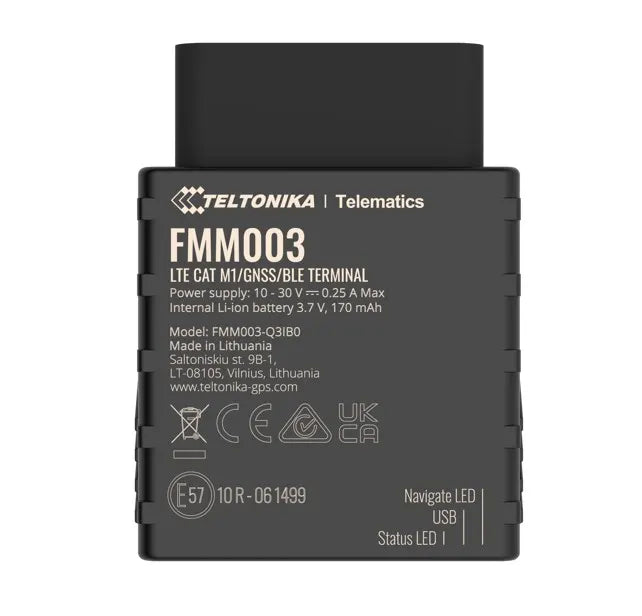 Teltonika FMM003 LTE CAT M1 Tracker with Advanced OBD OEM Data Reading for Global Coverage - IoT...